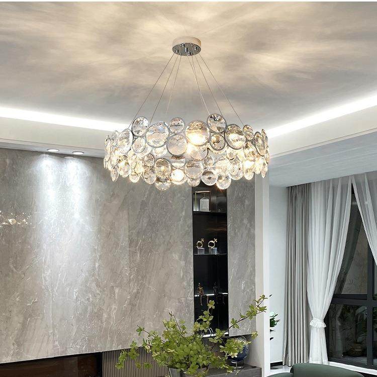 后现轻奢客563厅泡泡水晶吊灯圆形简约高大代气卧室设档计师灯具,淘宝优惠券,粉丝福利购,淘宝优惠卷