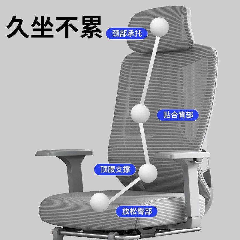 人体工学椅办公椅子舒适久坐家用护腰可躺靠背椅子书房学习电脑椅,淘宝优惠券,粉丝福利购,淘宝优惠卷