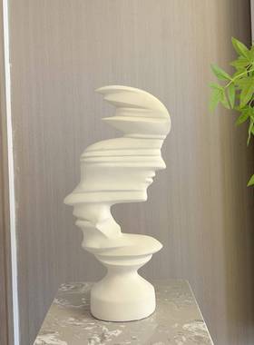 玄关装饰品大人物电视柜艺术树脂哑光包邮摆件现代简约办公室包邮