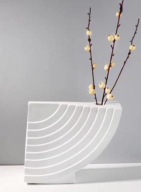 简约现代异形花器树脂摆件客厅茶几电视柜样板间家居花瓶软装饰品