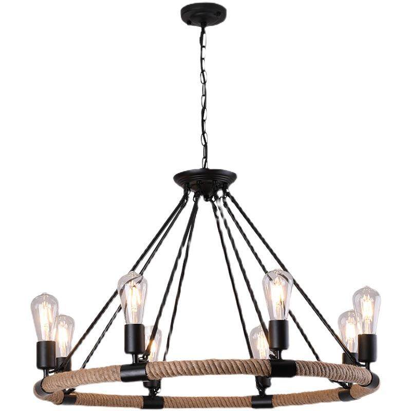 复古工业风吊灯酒吧餐厅服装店美式创意loft铁艺麻绳怀旧个性灯具,淘宝优惠券,粉丝福利购,淘宝优惠卷