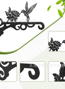 金属植物支架美丽的鸟图案悬挂植物喂鸟器风铃灯笼重型植物挂钩