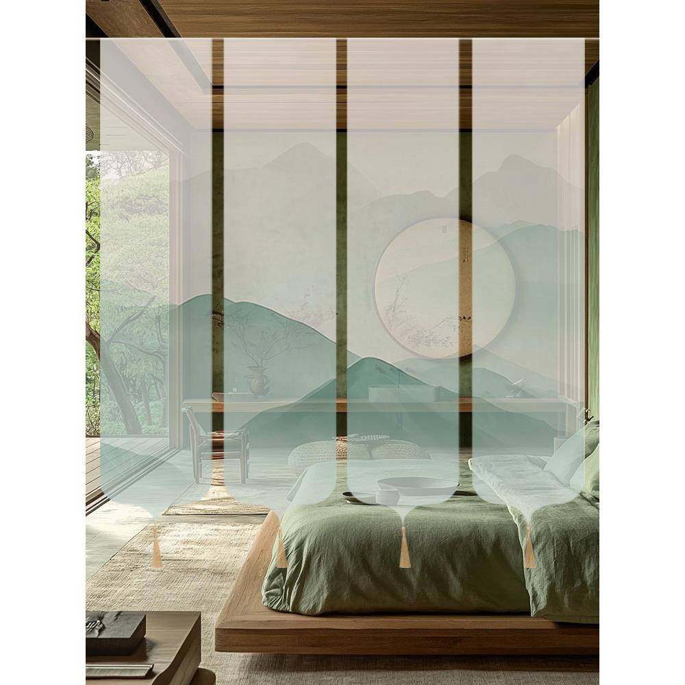 古风纱幔中式竹子半透纱挂布茶馆吊幔背景装饰帷幔屏风隔断帘,淘宝优惠券,粉丝福利购,淘宝优惠卷