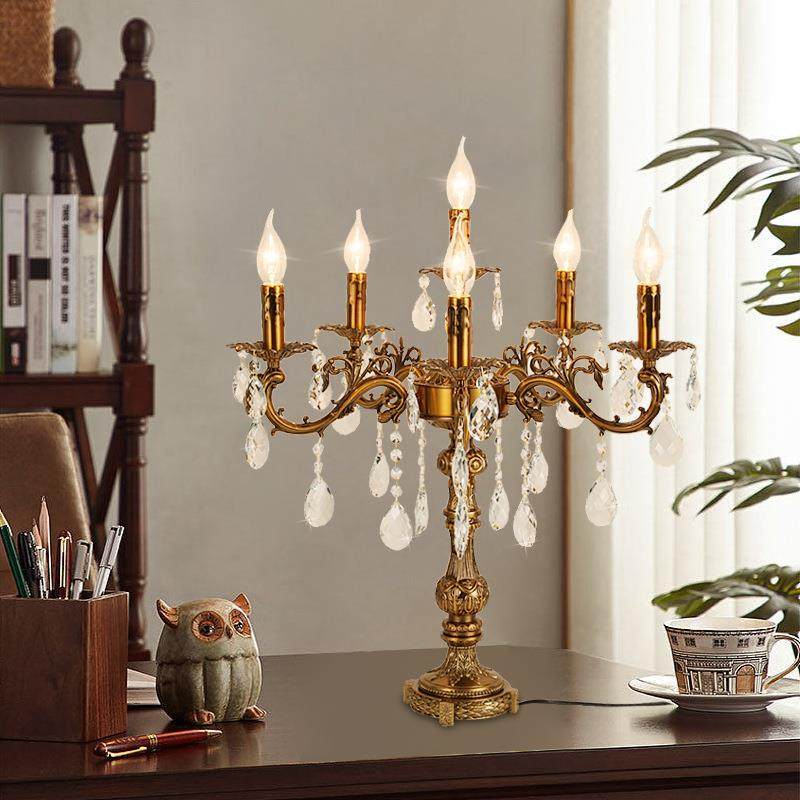 欧吊式合锌金水晶灯奢华客厅灯大气687书餐厅灯复古铜卧室房灯饰,淘宝优惠券,粉丝福利购,淘宝优惠卷