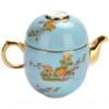 High-end Mrs. Yongfengyuan porcelain West Lake blue head travel tea set with quick 4 guest cups for 2 people portable tea gift box