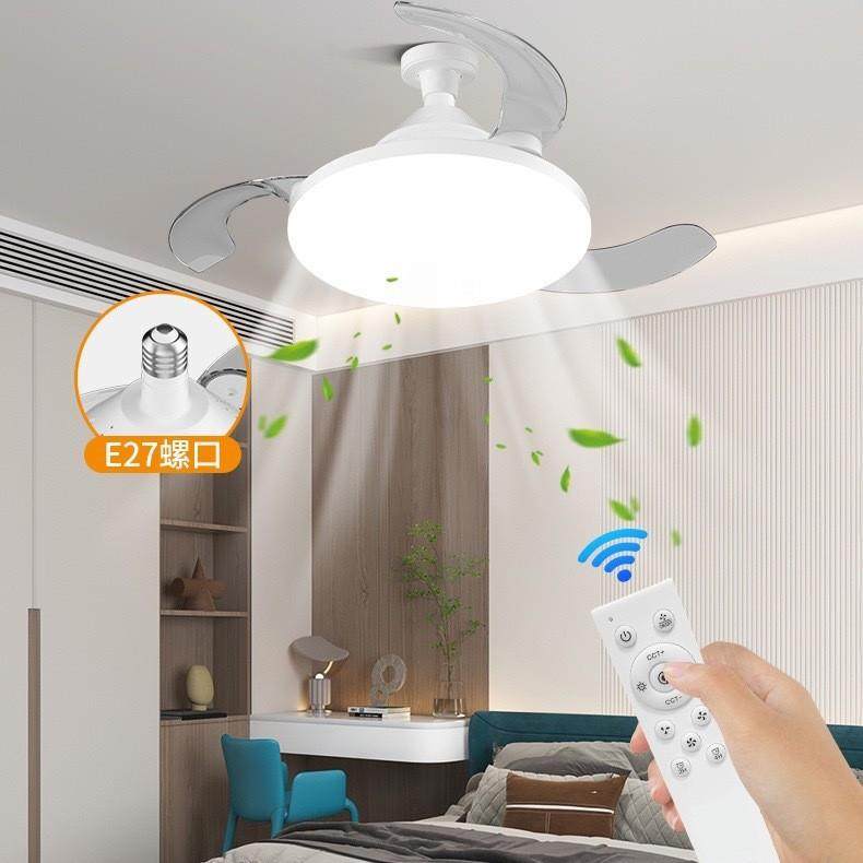 新口款家用螺隐房321形风扇厨卧室led吊灯灯扇小型静音风扇灯,淘宝优惠券,粉丝福利购,淘宝优惠卷
