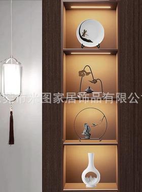 中式家新居摆设样板房软装饰5632品高端茶室间厅酒柜玄关博客古架