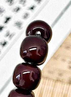 向干墨玉菩提子手串糖心老料九眼天珠乐安双圈精工男女手炼佛念珠