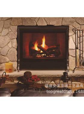 欧式火炉壁炉炉工具铁铲火火钳炉刷子钩铁艺烤用具火DR-N5工具组