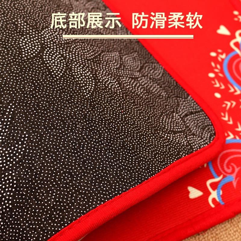 婚庆脚垫红色喜字地垫入户门垫家用地毯结婚用品喜庆客厅婚房地垫 - 图2