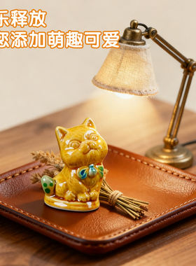治愈系陶瓷小猫创意小摆件小福喵