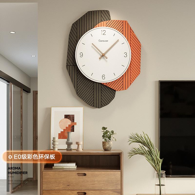 钟表挂墙钟石客厅创意静音2022款木钟8805时尚网红家用英钟表时钟 - 图2