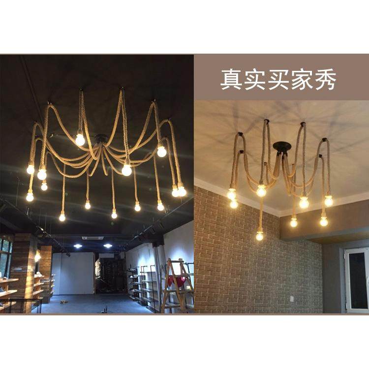工业发风麻理绳吊灯DLG天女散花创意个店性服装店装饰廊发网红灯,淘宝优惠券,粉丝福利购,淘宝优惠卷