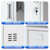 Thickened two-door iron leather double-door public storage cabinet with 985 lock factory employee dormitory bathroom two-door replacement