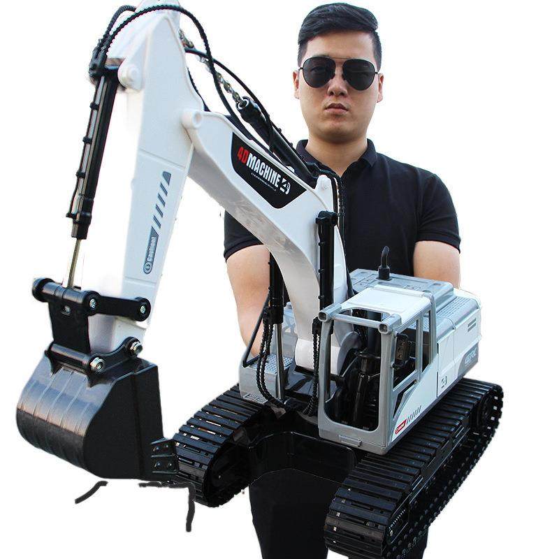 合金大号儿童遥控挖掘机玩具车男孩仿真电动挖土机汽车工程车挖机,淘宝优惠券,粉丝福利购,淘宝优惠卷