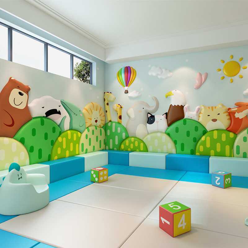 幼儿园防撞墙贴皮革海绵软包榻榻米背景墙儿童房仙人掌装饰墙贴,淘宝优惠券,粉丝福利购,淘宝优惠卷