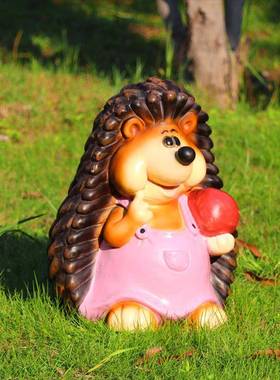 PSI花园工摆猬装件树脂动物艺品卡通刺雕塑庭院饰品田园园林景观