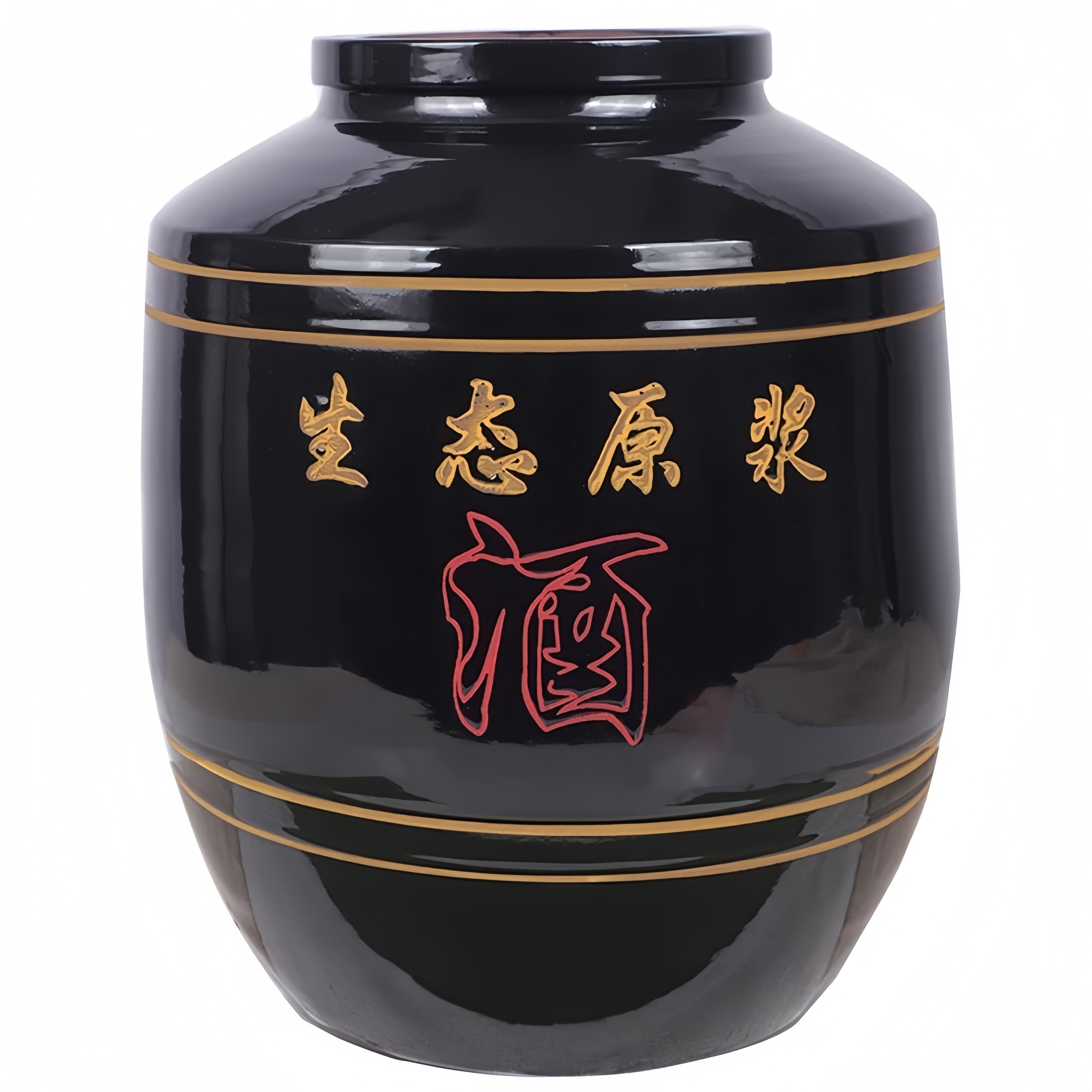 加厚陶瓷黑釉50斤坛100斤缸200斤罐储存白果泡装酒坛子家用大龙头,淘宝优惠券,粉丝福利购,淘宝优惠卷