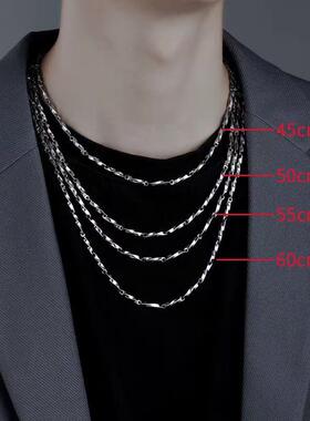 莫比乌斯项链男不锈钢潮流百搭轻奢简约钛钢饰品不掉色锁骨链毛衣