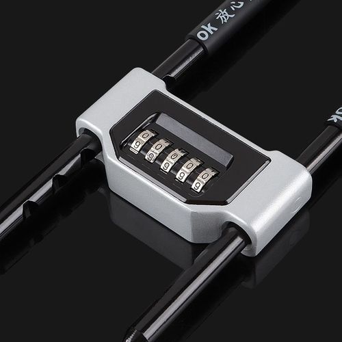 U型密码锁五位密码玻璃门锁双开推拉门商铺防撬防盗锁加粗加长U形 - 图1