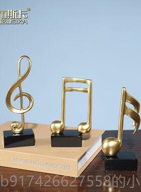 新款北欧现代线创意卧室书摆设五谱音符钢琴架饰品音房乐教室小摆