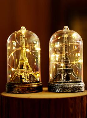 J0623 创意巴黎铁塔灯光摆件1073 学生礼品家居装饰发光摆件