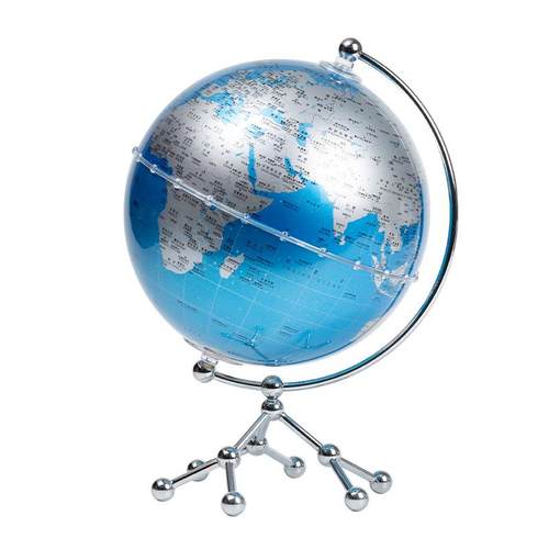 微方的地球星耀发光重金属地球仪灯光夜光桌面摆件家具装饰模型 - 图3