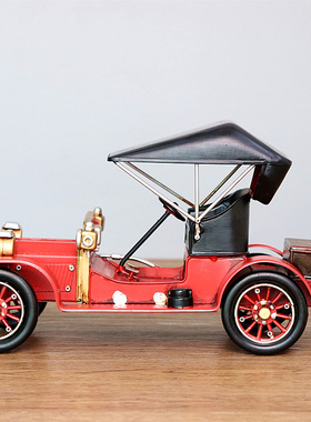 美式老式汽车复古怀旧老爷车家居客厅酒柜装饰品铁皮模型创意摆件