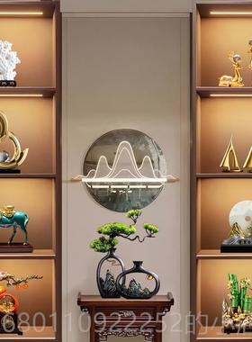 正品新视中式玄关招财摆件客厅酒柜档电装柜子饰品办公室桌面高工