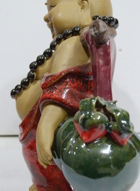 石湾新款纯手工公仔摆件家居摆设艺术饰品招财弥勒福寿佛长寿礼品