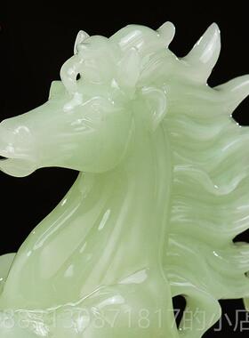 正品马上发店财玉菜马摆招财老板件办公室装饰白品领导高档开开业