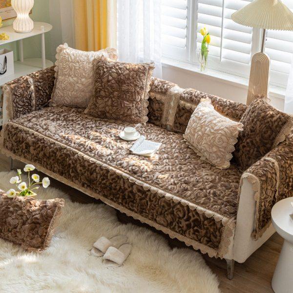 玫瑰绒冬季加厚高档沙发垫皮防滑现代简约套罩全包坐垫盖布巾四季,淘宝优惠券,粉丝福利购,淘宝优惠卷