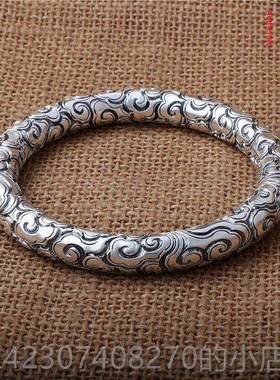 正品纯银手环999纯银手工美士全图案猴王男金手环海情侣定神针