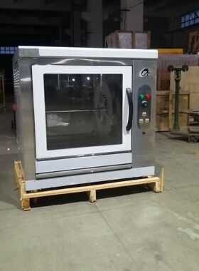 201旋转烤鸡炉 电热钢叉式自动旋转烤禽箱 单层商场超市用烤鸡炉