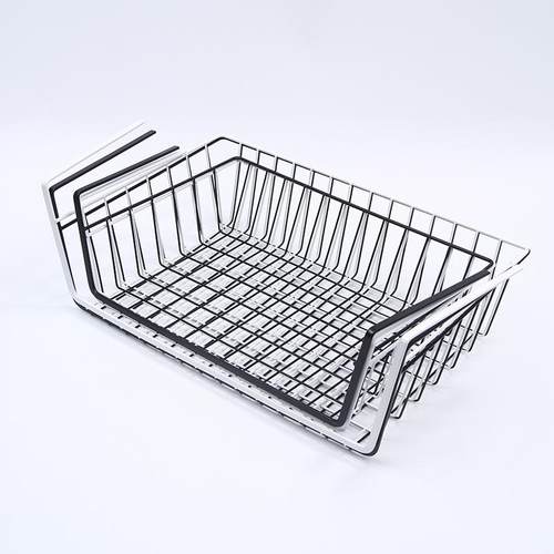 橱柜收纳篮桌下挂篮置物架校园书桌下悬挂式架子橱柜分隔整理架 - 图1