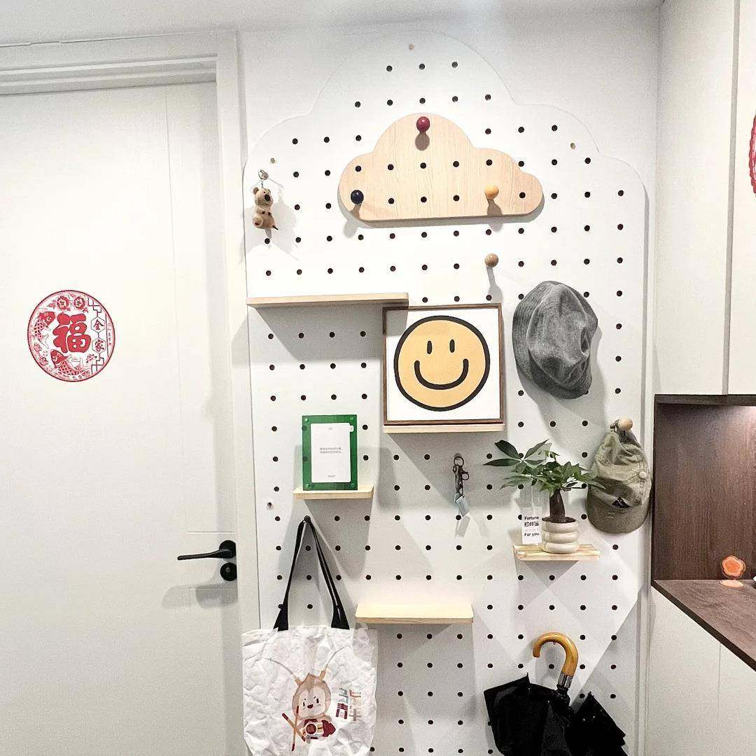 洞洞板实木收纳架玄关墙壁置物板挂门层板厅木质洞XCB洞板置挂物,淘宝优惠券,粉丝福利购,淘宝优惠卷