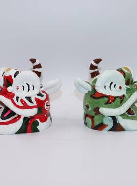 新中式醒狮子摆件国潮舞儿狮狮头BJ00053工艺房品样板间童家居桌