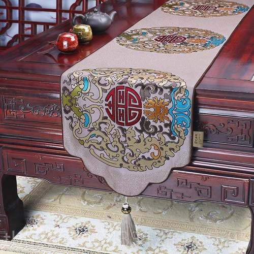 高档易必旭美式时尚咖简约欧式桌旗餐垫餐垫地中海桌啡桌椅旗床旗 - 图1