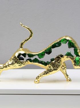 现代简创金属牛装饰品KF-M517摆件书柜酒桌柜装生肖工艺意品客约