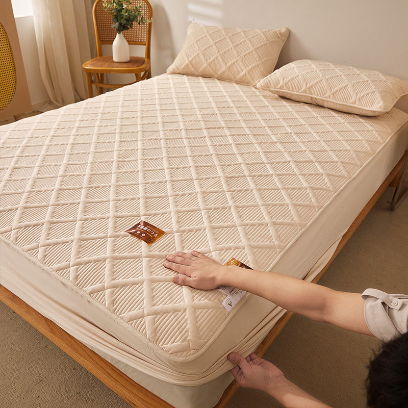 A类母婴级夹棉床笠单件加厚席梦思床垫保护套1.8防尘防滑固定床罩,淘宝优惠券,粉丝福利购,淘宝优惠卷