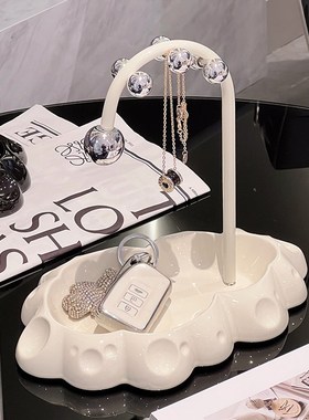 陶瓷玄关钥匙收纳摆件轻奢高档入户门鞋柜置物架装饰乔迁新居礼物