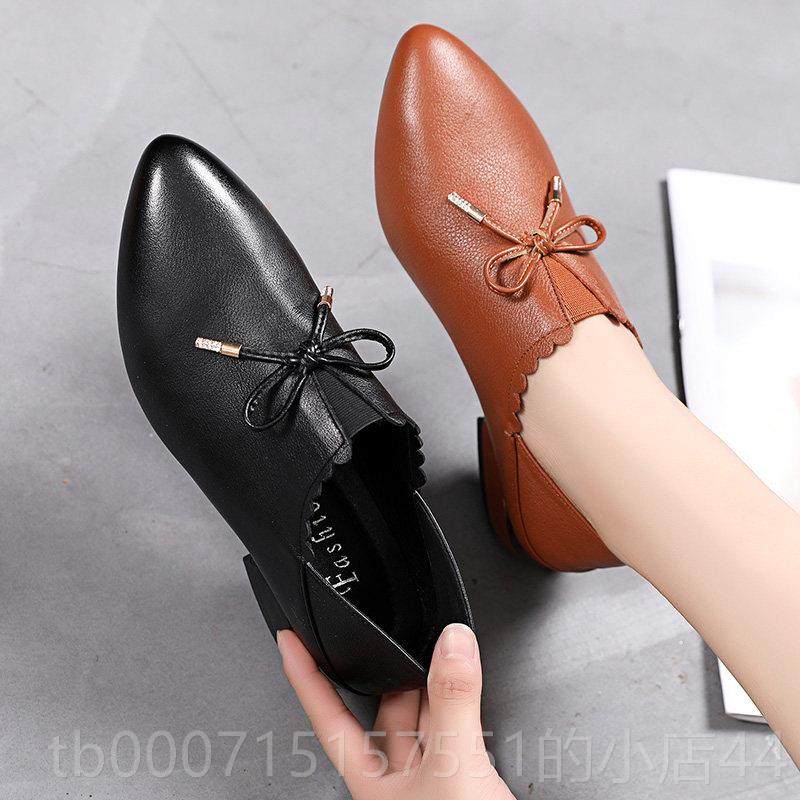 正品2024新款真皮百季大码女秋鞋41-懒43平底舒适人鞋搭软皮妈妈,淘宝优惠券,粉丝福利购,淘宝优惠卷