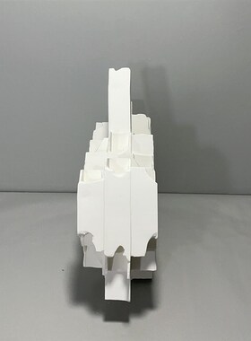 极简轻奢白色陶瓷倾斜方管花插创意花瓶饰品样板房售楼处客厅摆件