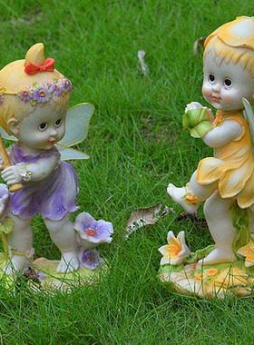 爱可棒球花仙子树花仙子摆脂工艺品摆园艺盆栽装件饰品幼儿园摆件