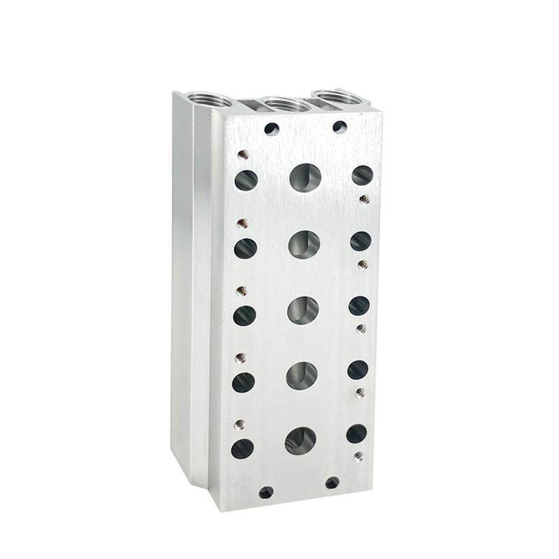 气动电磁阀底座4V310-08220V24V汇流板2F4F6F8F10F16F位控制阀组 - 图3