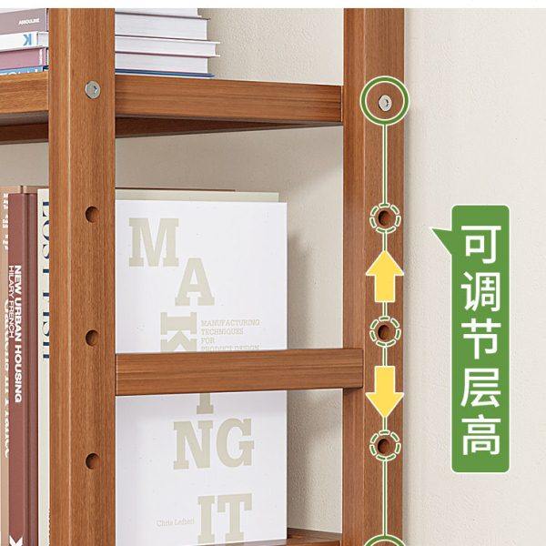 家用客厅实木置物架子简易落地储物收纳隔板靠墙酒柜小书架卧室竹,淘宝优惠券,粉丝福利购,淘宝优惠卷