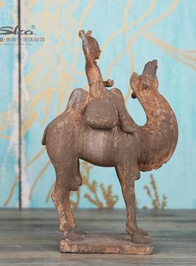 树脂仿泥塑工艺品摆件 室内装饰丝绸之路人物陶俑泥塑雕塑