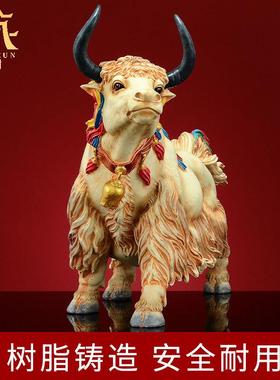 仿真树脂藏牦牛模型商场超市小摆件民族婚宴内蒙古公仔动物工艺品