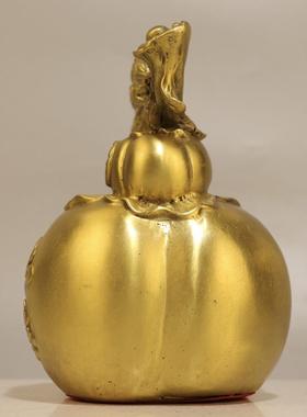 黄铜事事如意摆件喜上眉梢好事成双柿子家居装饰创意礼品工艺品