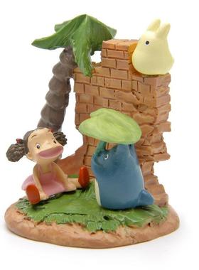 小清新韩版创意卡通猫夏日椰树下叶子蓝猫坐姿小羽吉喳造景公仔